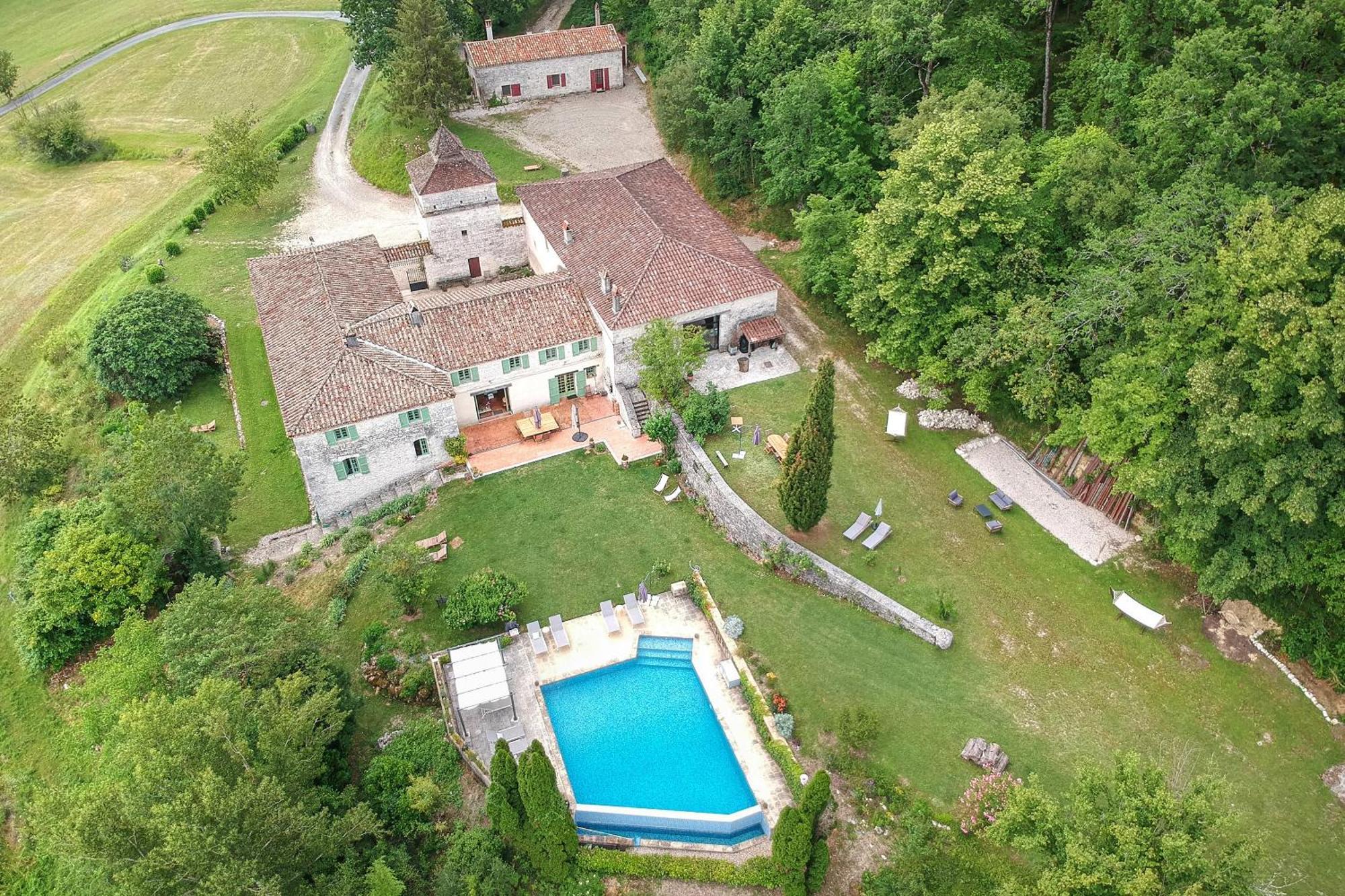 Manoir Le Moulinal47 - Vue Panoramique Courbiac Exterior foto