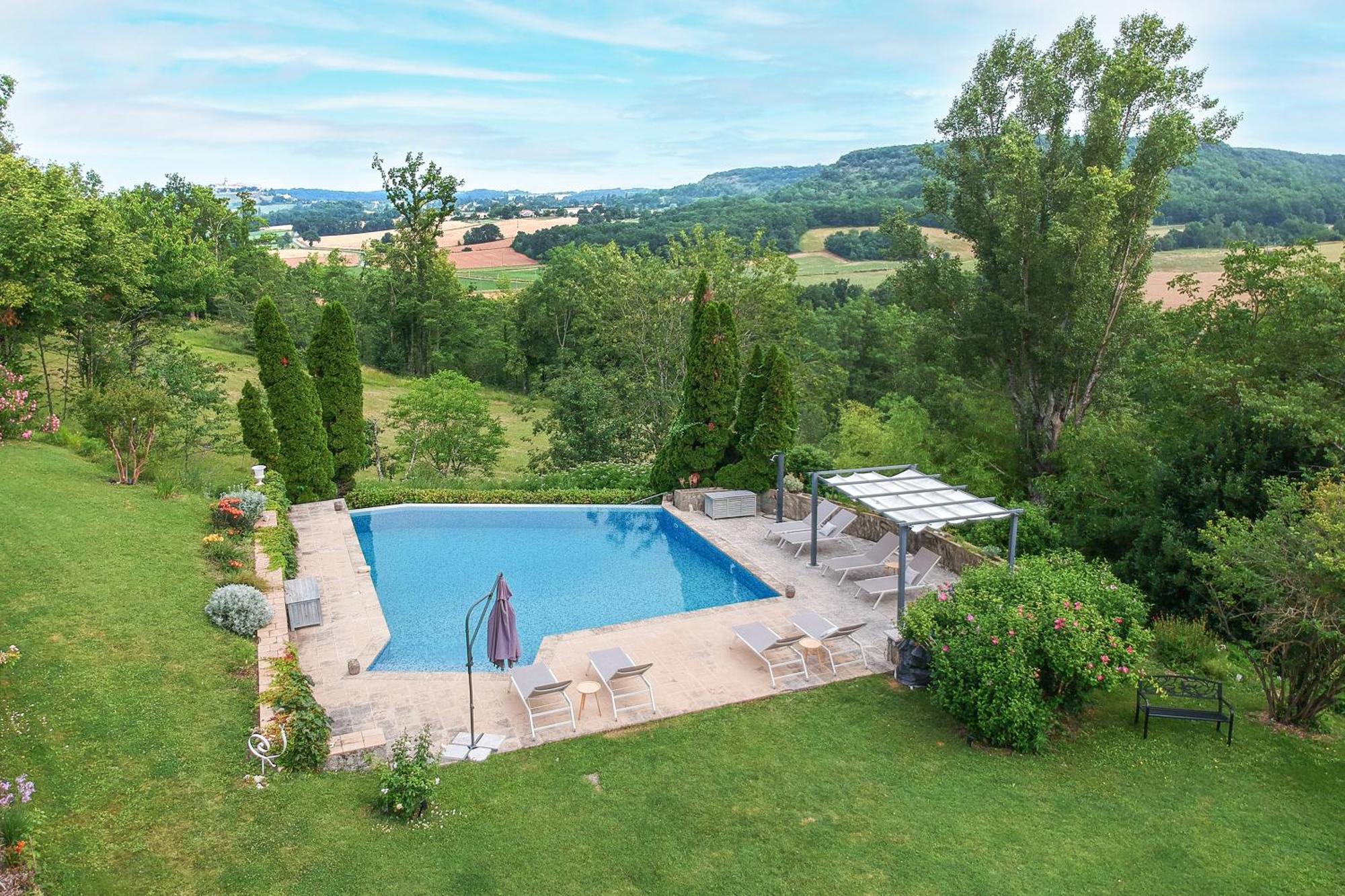 Manoir Le Moulinal47 - Vue Panoramique Courbiac Exterior foto