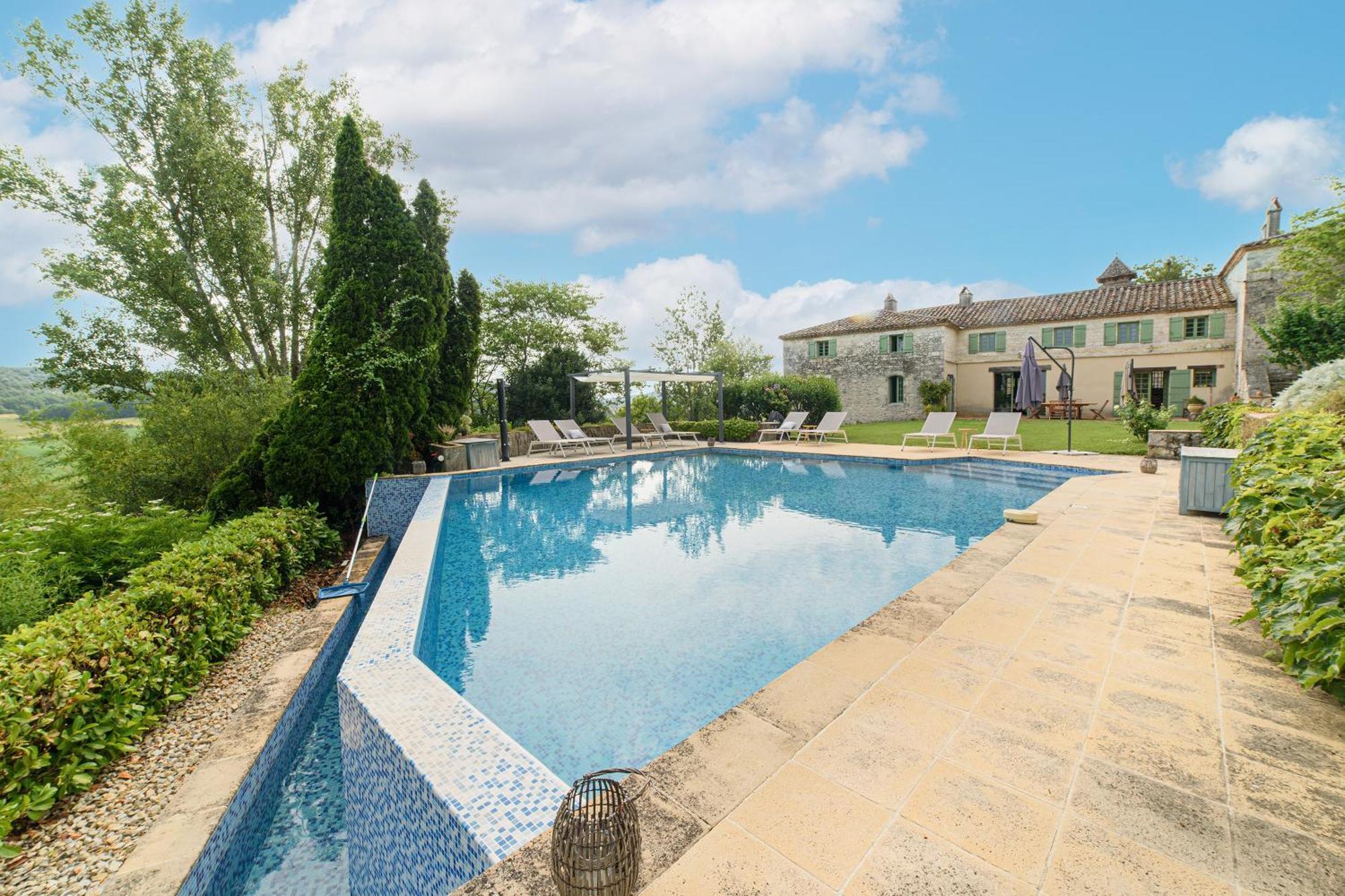 Manoir Le Moulinal47 - Vue Panoramique Courbiac Exterior foto